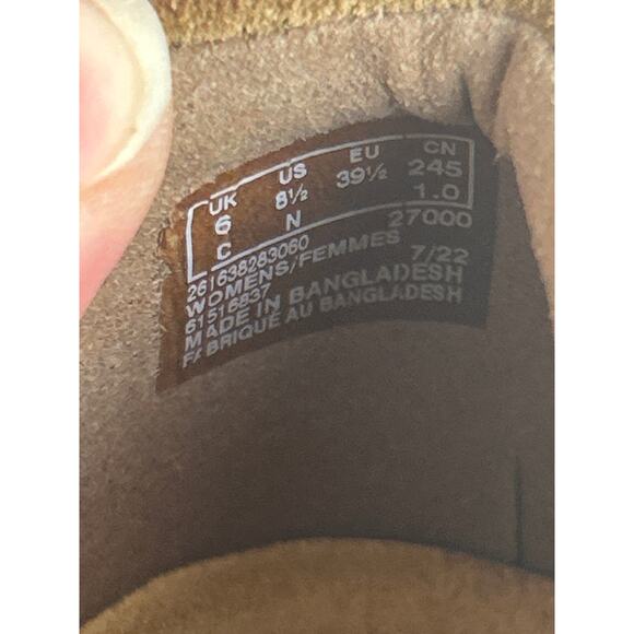 Clarks Women’s 8.5 Brown Leather Airabell Slip-On Platform Ruffle Loafers NEW - Picture 7 of 7